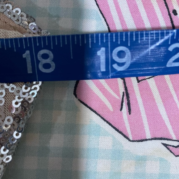 Windsor silver and tan sequins cocktail party open back straps dress size L  NWT - Picture 14 of 15